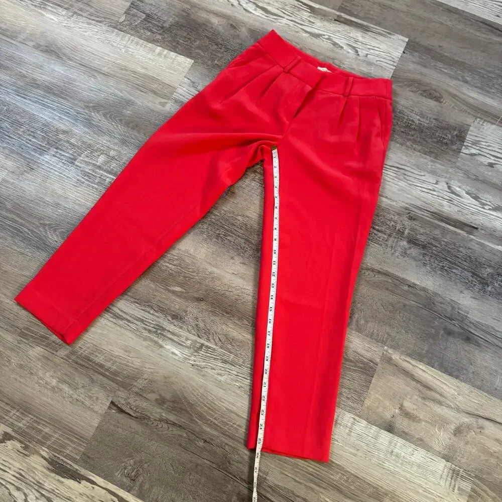 NWT J.Crew Pleated Tapered Ankle Trousers Office Siren Corpcore Workwear 00